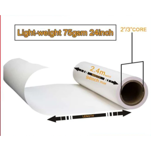 Quick Dry Sublimation Transfer Paper 75GSM 24"
